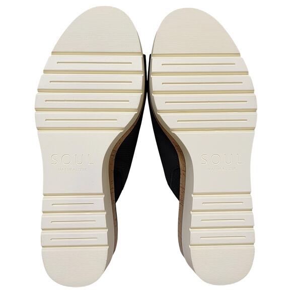 SOUL Naturalizer Women GoodTimes Wedge Heel Mule Sandals Size US 8M Black - Picture 4 of 5